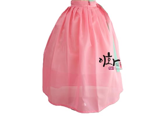 Handmade Luxury Traditional Korean Pink Skirt Hanbok Dress