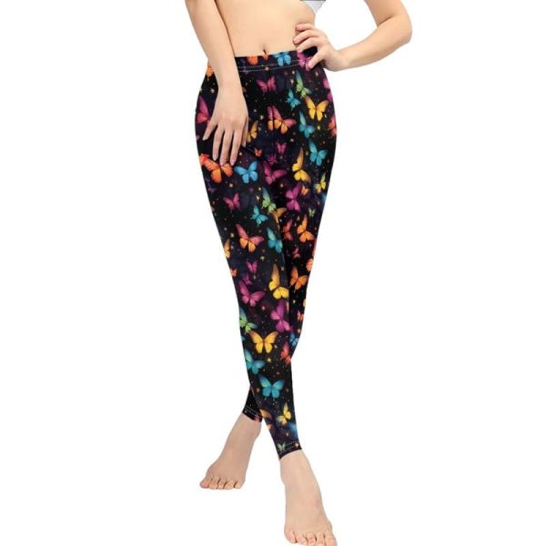 Women Full Length Leggings, Ethnic Geometric High Waist Stretchy Workout Tights, Ladybug Comfy Yoga Pants Plus Size