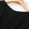 Women Spring Summer O-Neck Sleeveless Embroidery Commuter Office Pretty Slim Dress