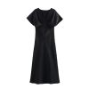 Women's Slim V-Neck Street Holiday Long Skirt, Young and Comfortable Dress