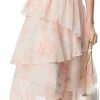 Summer Bohemian Elegant Beach Vacation Dresses Cascading Ruffle Chiffon Maxi Dress Women Casual Floral Print Flowing Long