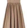 Women’S Dress Temperament Slim Summer Long Suspender V Neck Casual Adjustable Shoulder Strap Big Swing A Line Dresses