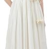 Vintage French Style A-Line Dress for Women Summer Solid Mesh Short Sleeve Long Dress Casual Boho Maxi Dress(Small)