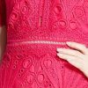 Womens Summer Lace Dress Floral Embroidery Unique Boho Chic Maxi Wedding Guest Dress