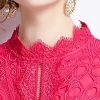 Womens Summer Lace Dress Floral Embroidery Unique Boho Chic Maxi Wedding Guest Dress