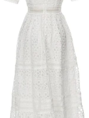 Women's Solid Vintage Hollow Out Embroidery Dress Casual Flowy Summer Vacation Party Maxi Dresses