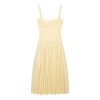 Women Pleated Slip Midi Party Long for Straps Beach Female Dresses