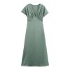 Women's Slim V-Neck Street Holiday Long Skirt, Young and Comfortable Dress