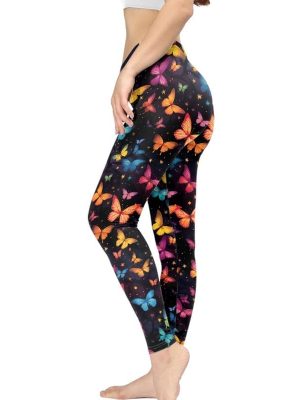 Women Full Length Leggings, Ethnic Geometric High Waist Stretchy Workout Tights, Ladybug Comfy Yoga Pants Plus Size