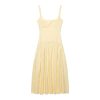 Women Pleated Slip Midi Party Long for Straps Beach Female Dresses
