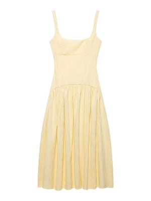 Women Pleated Slip Midi Party Long for Straps Beach Female Dresses