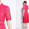 Womens Summer Lace Dress Floral Embroidery Unique Boho Chic Maxi Wedding Guest Dress