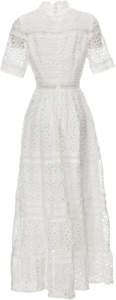 Casual Elegant Vintage Women's Net Yarn DressSequined Tassel Cascading Ruffle Dress Summer Maxi Party Ball Evening Gown