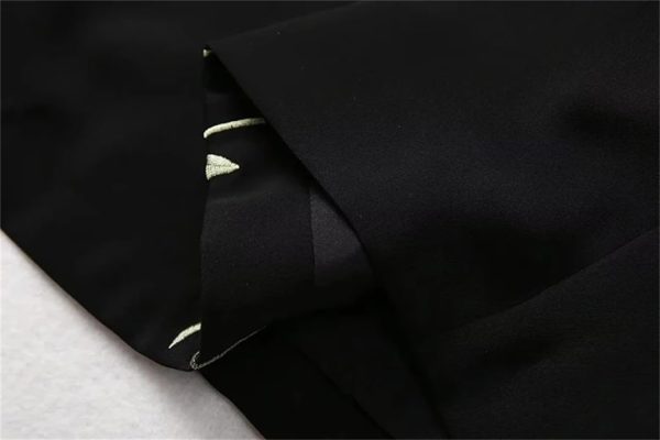 Women Spring Summer O-Neck Sleeveless Embroidery Commuter Office Pretty Slim Dress