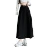 Women Elegant Suit A-Line Long Skirt for Fall Korean Style Work OL Office Big Swing Long Skirts