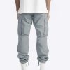 Men Solid Casual Multiple Pockets Outdoor Straight Type Fitness Pants Cargo Pants Trousers, 01-gray, 5X-Large