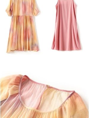 Womens Short Sleeve Casual Midi Dress Summer Bohemian Maxi Dress Beach Party Flowy Elegant Vacation Sundress