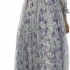 Women's Bohemian Dress Floral Print Net Yarn Ruffles Nail Bead Maxi Casual Party Dress