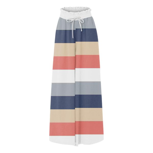 Wide Leg Pants Woman Summer 2025 Flowy High Waisted Trousers Baggy Drawstring Beach Pant with Pockets