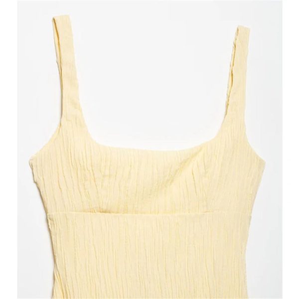 Women Pleated Slip Midi Party Long for Straps Beach Female Dresses