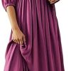 Embroidered Bohemian Midi Dress Women Deep Collar Backless Vacation Beach Dresses for Summer Casual Outfits