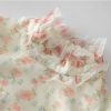 Women's Bohemian Casual Floral Print Dress Cascading Ruffle Net Yarn Sleeveless Summer Beach Dresses