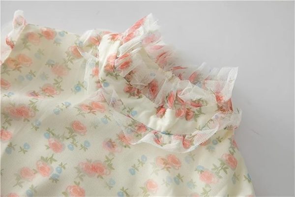 Women's Bohemian Casual Floral Print Dress Cascading Ruffle Net Yarn Sleeveless Summer Beach Dresses
