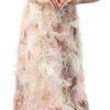 Women's Bohemian Floral Print Beach Dress Ruffle Net Yarn Flutter Cascading Wedding Guest Maxi Dresses