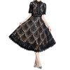 Womens Summer Lace Dress Floral Embroidery Unique Boho Chic Maxi Wedding Guest Dress