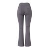 Women's Flare Leggings, Trendy Crossover Yoga Pants, High Waist Casual Workout Bell Bottom Leggings with Pockets