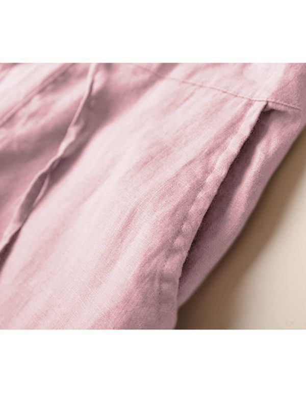 Linen Pants for Women Summer Casual High Waisted Drawstring White Beach Pant