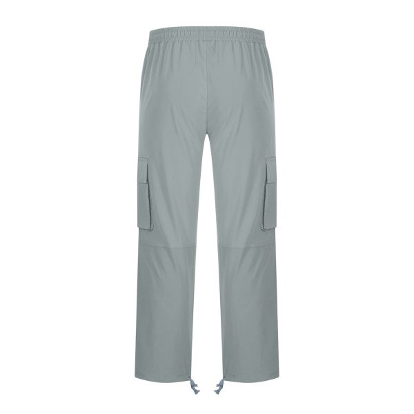 Men Solid Casual Multiple Pockets Outdoor Straight Type Fitness Pants Cargo Pants Trousers, 01-gray, 5X-Large