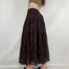 Women Mesh A-Line Long Skirt Vintage Y2K High Waist Loose Elegant Fairy Maxi Skirts