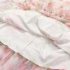 Women's Bohemian Floral Beach Dress Ruffle Net Yarn Flutter Sleeve Cascading Maxi Vacation Dresses