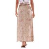 Women's 100% Linen A-line Maxi Skirt with Matching Belt Summer Casual