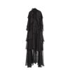 Women Camisole Sleeveless Backless Spliced Appliques High Waist Long Solid Retro Slimming Elegant Dress