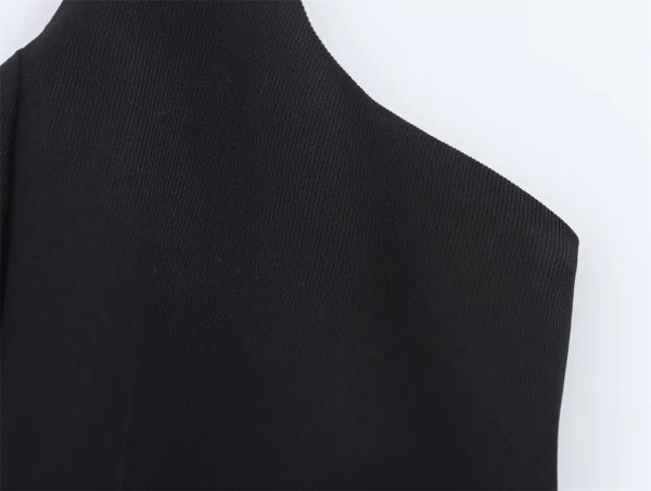 Women's Spring Summer Square Collar Sleeveless Sling A-Line Loose Hem Midi Chic Long Skirt Classic Dress