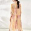 Womens Short Sleeve Casual Midi Dress Summer Bohemian Maxi Dress Beach Party Flowy Elegant Vacation Sundress