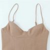Women’S Dress Temperament Slim Summer Long Suspender V Neck Casual Adjustable Shoulder Strap Big Swing A Line Dresses