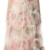 Women's Bohemian Floral Beach Dress Ruffle Net Yarn Flutter Sleeve Cascading Maxi Vacation Dresses