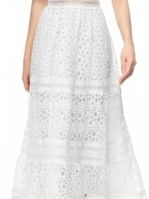 Casual Elegant Vintage Women's Net Yarn DressSequined Tassel Cascading Ruffle Dress Summer Maxi Party Ball Evening Gown