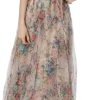 Women's Bohemian Floral Print Summer Beach Wedding Guest Party Dress Cascading Ruffle Net Yarn Maxi Dresses