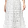 Women's Solid Vintage Hollow Out Embroidery Dress Casual Flowy Summer Vacation Party Maxi Dresses