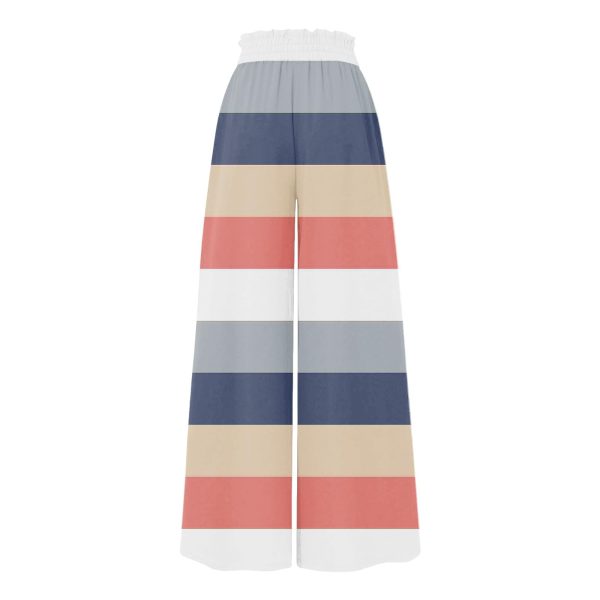 Wide Leg Pants Woman Summer 2025 Flowy High Waisted Trousers Baggy Drawstring Beach Pant with Pockets