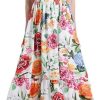 Floral Print Beach Spaghetti Strap Corset Summer Maxi DressWomen Backless Sundress Slim Fit Elegant Casual Skirt Dress