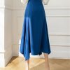 Women Irregular Skirt Long High Waist Office OL Work Midi Skirts