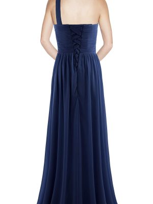 Women's Pleat Chiffon One Shoulder Bridesmaid Dresses Long Evening Dress Formal Wedding Party Dress
