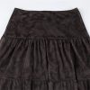Women Mesh A-Line Long Skirt Vintage Y2K High Waist Loose Elegant Fairy Maxi Skirts