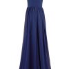 Women's Pleat Chiffon One Shoulder Bridesmaid Dresses Long Evening Dress Formal Wedding Party Dress