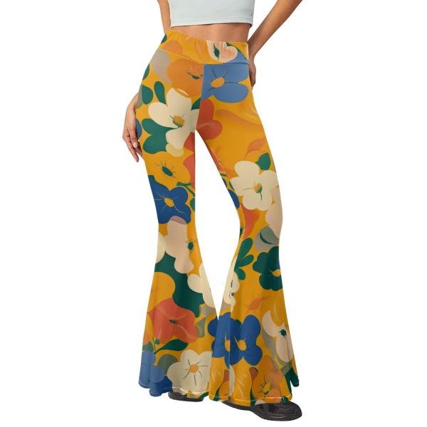 Flare Yoga Pants Women Elegant Funny Graphic Bell Bottoms Pants for Womens High Waisted Flare Leggings Stretch Trousers